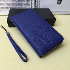 Prada Men's Leather Wallet 1191 Blue