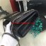 YSL Chain Bag 17cm Snake Black Silver