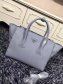 Prada Glace Twin Pockets Tote Bag 2619 Grey