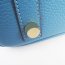 Hermes Birkin 25cm Handbag 6068 Blue golden
