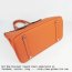Hermes Birkin 35cm cattle skin vein Handbags orange silver