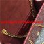 YSL Tassel Chain Bag 22cm Patent Leather Dark Red