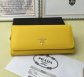 Prada 1M1132 Wallet Saffiano Leather Yellow