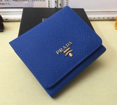 Prada 1M0176 Wallets Saffiano Leather in Blue