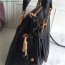Chloe Marcie Cow Leather Tote Handbag Black