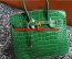 Hermes Birkin 35cm Handbag Crocodile Leather Green Gold