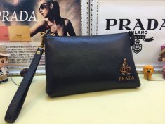 Prada Men's Leather Pouch 3314 Black