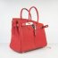 Hermes Birkin 30cm Togo leather Handbags red silver