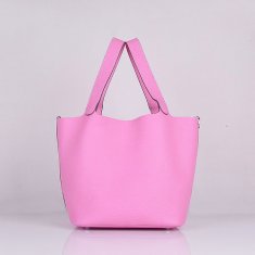 Hermes Calf Leather 8616 Handbag Cherry Pink