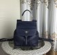 Prada Leather Backpack 1129 Navy Blue