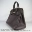 Hermes Birkin 35cm Togo leather Handbags dark coffee golden