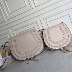Chloe Marcie Crossbody Bag Light Grey Size 19cm and 24cm