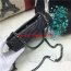 YSL Monogram Chain Bag 24cm Snake Black