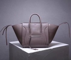 Celine Boston Leather Tote Handbag Grey