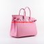 Hermes Birkin 35cm Togo leather Handbags Cherry Pink Silver
