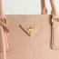 Prada 1786 light pink cross pattent tote bag