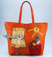 Prada 89277 handbag in orange