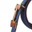 Hermes calf leather men H belt 138 gold/Blue