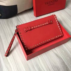 Valentino Rockstud Clutch 28cm Red
