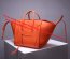 Celine Boston Leather Tote Handbag Orange