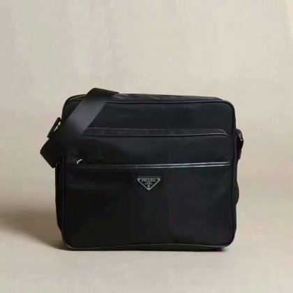 Prada Men's Canvas Crossbody Bag 1028 Black