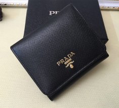 Prada 1M0176 Wallets Saffiano Leather in Black