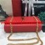 YSL Smooth Leather Chain Bag 22cm Red