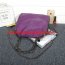 Stella McCartney Falabella Shaggy 25cm Shoulder Bag Purple Gunmetal