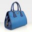 Prada 2578 cross pattern blue tote bag