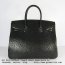 Hermes Birkin 35cm Ostrich Veins Handbags black silver