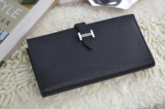 Hermes Calf Leather Wallet H005 H Black