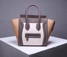 Celine Medium Luggage Tote Bag 26cm Grey White Apricot