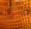Hermes Birkin 35cm Handbag Crocodile Leather Orange Gold
