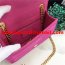 YSL Small Tassel Chain Bag 17cm Suede Leather Rose