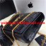 YSL Monogram Chain Bag 22cm Croco Black Gold