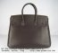 Hermes Birkin 35cm Togo leather Handbags dark coffee silver
