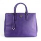 Prada 1786 purple cross pattent tote bag