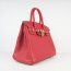 Hermes Birkin 30cm Togo leather Handbags red gold