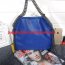Stella McCartney Falabella Shaggy 25cm Shoulder Bag Blue Gunmetal