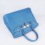 Hermes Birkin 30cm Togo leather Handbags blue silver