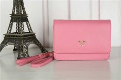 Prada Saffiano Leather Cross Body Bag 1213 Pink