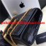YSL Tassel Chain Bag 22cm Croco Black Gold