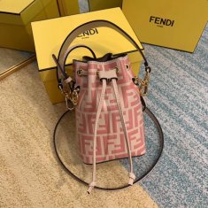 Fendi Mini Bucket Bag Pink Leather