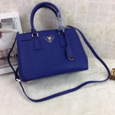 Prada Galleria Bag 1801 Saffiano Leather 30cm Blue
